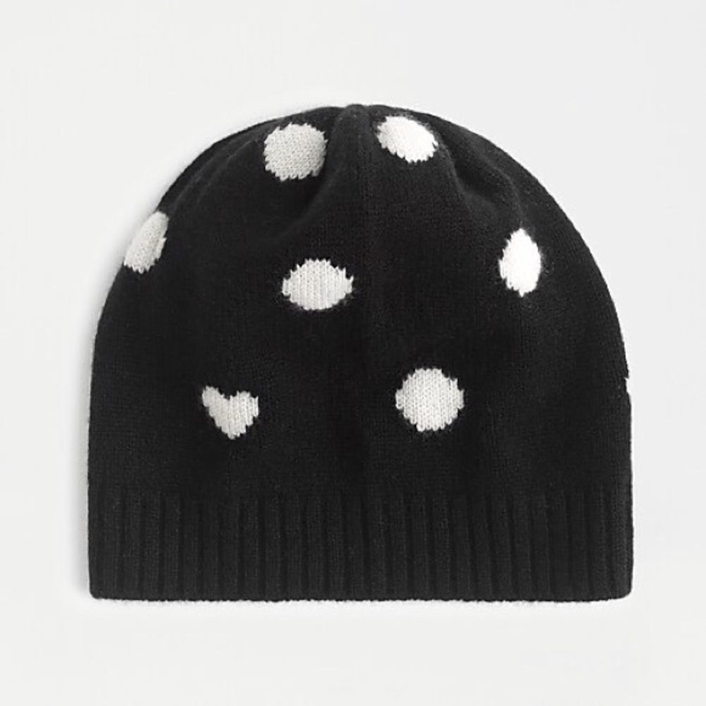 J.crew Cashmere beanie in Heart Dot
